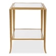 Pemberly Row Contemporary Iron Frame End Table in Radiant Gold