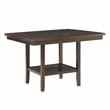 Pemberly Row 5 Piece Counter Height Dining Set in Brown with Crossback Chairs