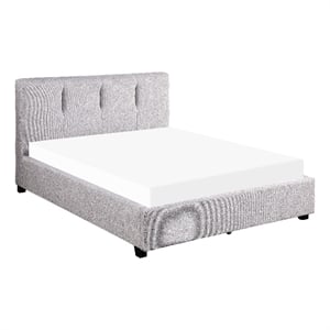 Pemberly Row Solid Wood California King Platform Bed in Gray