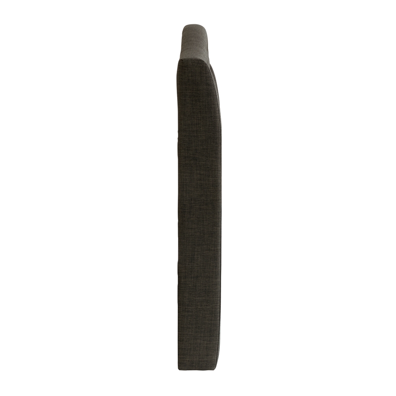 Pemberly Row Pine Wood California King Headboard in Charcoal