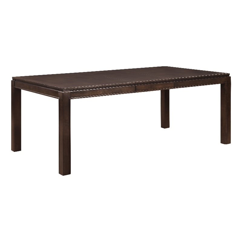 Pemberly Row Asian Hardwood and MDF Board Dining Room Table in Espresso