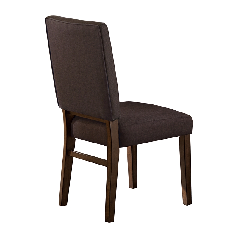 Pemberly Row 5-Piece Contemporary Wood and MDF Board Dining Set in Walnut