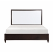 Pemberly Row Wood Queen Bed in 2-Tone with Gold Trim (White & Cherry)