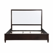 Pemberly Row Wood Queen Bed in 2-Tone with Gold Trim (White & Cherry)