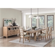 Pemberly Row 5-Piece Wood and Fabric Dining Set in Light Oak/ Beige