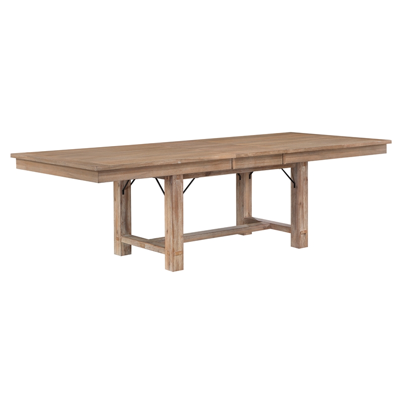 Pemberly Row 5-Piece Wood and Fabric Dining Set in Light Oak/ Beige