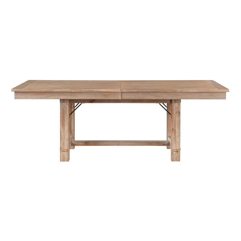 Pemberly Row 5-Piece Wood and Fabric Dining Set in Light Oak/ Beige