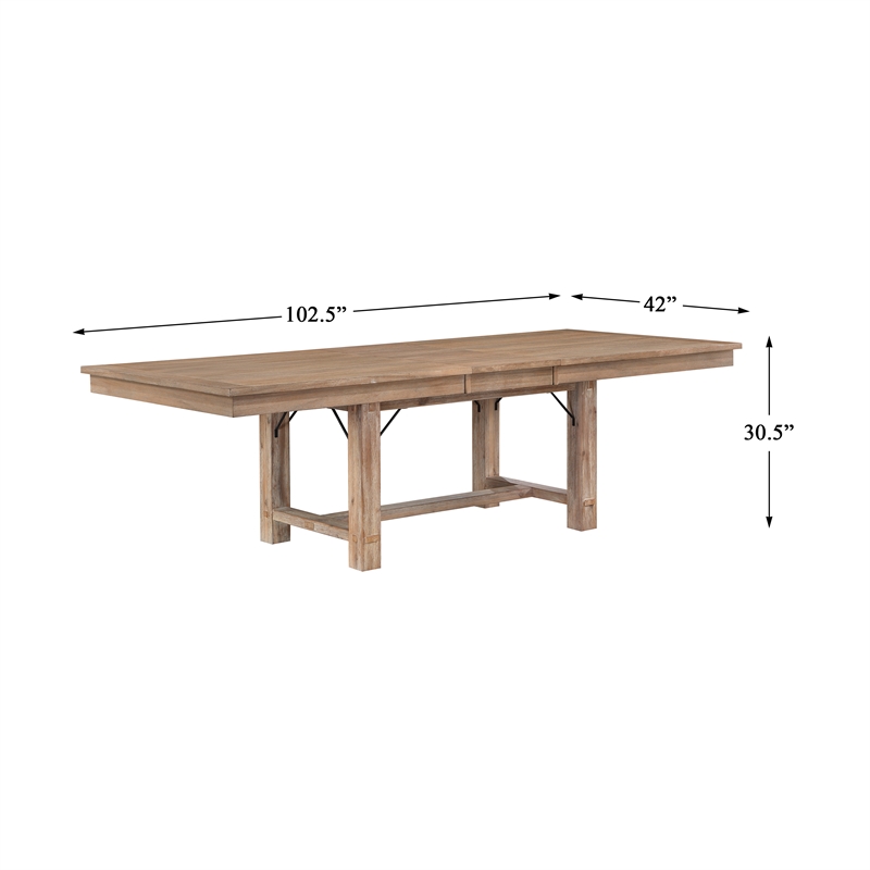 Pemberly Row 5-Piece Wood and Fabric Dining Set in Light Oak/ Beige