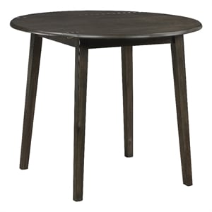 Pemberly Row Traditional Wood Dining Room Table in Espresso Finish