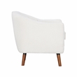 Pemberly Row Mid-Century Fabric Upholstered Accent Chair in White