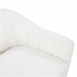 Pemberly Row Mid-Century Fabric Upholstered Accent Chair in White