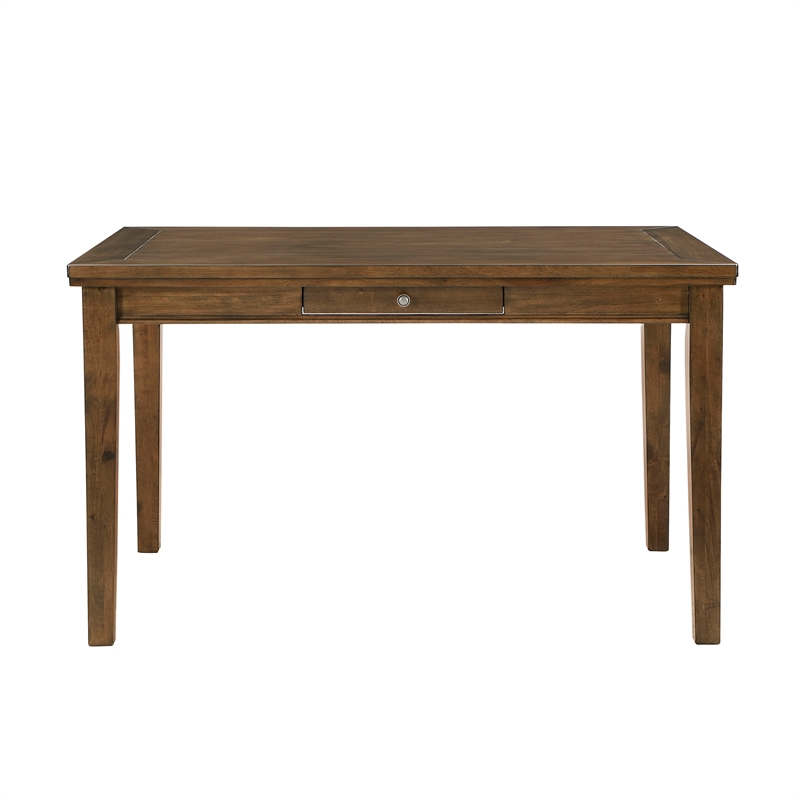 Pemberly Row 5-Piece Wood and Fabric Counter Height Dining Set in Cherry