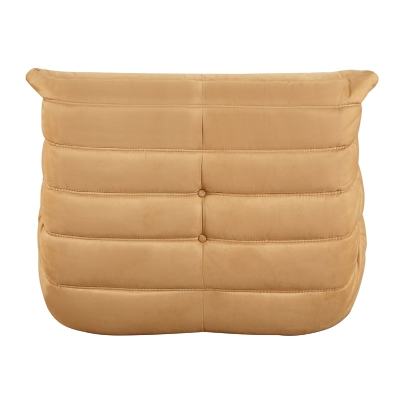 Pemberly Row Contemporary Microfiber Accent chair in Yellow Finish
