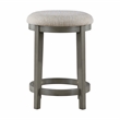 Pemberly Row Farmhouse Textured Counter Height Stool Set of 2 in Gray