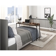 Pemberly Row Adjustable Height Over-The-Bed Desk with Castors in Rustic Brown