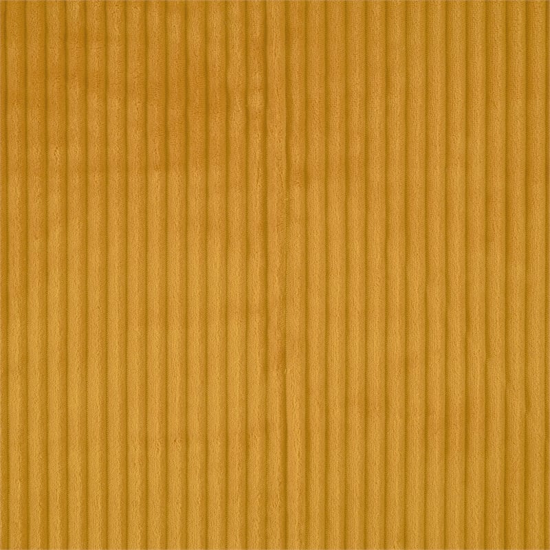 Pemberly Row Corduroy Fabric Upholstery Swivel Chair in Yellow