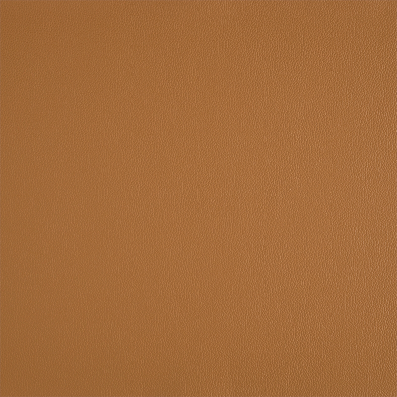Pemberly Row Mid-Century Leather Accent Chair in Orange Finish