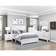 Pemberly Row Farmhouse Asian Hardwood Nightstand in White Finish