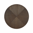Pemberly Row Rubber Wood Round Dining Table in Wire Brushed Brown