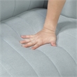 Pemberly Row Contemporary Textured Fabric Swivel Chair in Aqua Blue