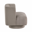 Pemberly Row Textured Fabric Upholstery Swivel Chair in Taupe