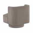 Pemberly Row Textured Fabric Upholstery Swivel Chair in Taupe