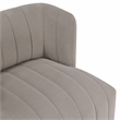 Pemberly Row Textured Fabric Upholstery Swivel Chair in Taupe