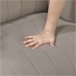 Pemberly Row Textured Fabric Upholstery Swivel Chair in Taupe