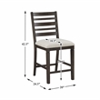 Pemberly Row Textured Counter Height Chair - Set of 2 in Beige