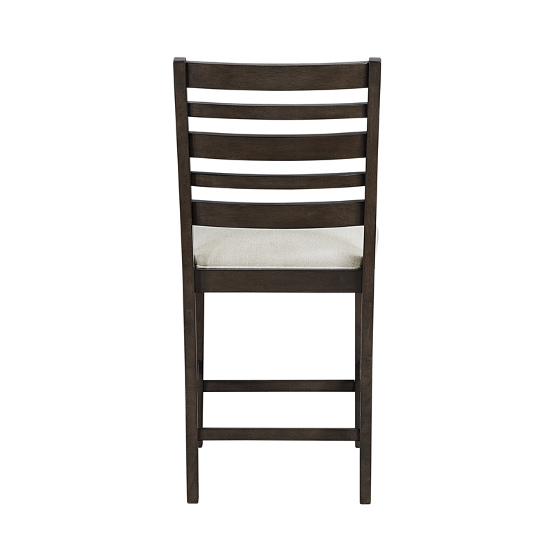 Pemberly Row Textured Counter Height Chair - Set of 2 in Beige