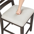 Pemberly Row Textured Counter Height Chair - Set of 2 in Beige