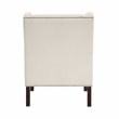 Pemberly Row Contemporary Textured Accent Chair in Beige Finish