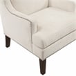 Pemberly Row Contemporary Textured Accent Chair in Beige Finish