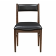 Pemberly Row Leather 5-Piece Dining Set (1 Table + 4 Side Chairs) in Black