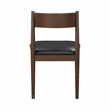 Pemberly Row Leather 5-Piece Dining Set (1 Table + 4 Side Chairs) in Black