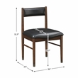 Pemberly Row Leather 5-Piece Dining Set (1 Table + 4 Side Chairs) in Black