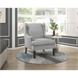 Pemberly Row Contemporary Textured Accent Chair in Gray Finish