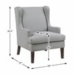 Pemberly Row Contemporary Textured Accent Chair in Gray Finish