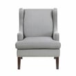 Pemberly Row Contemporary Textured Accent Chair in Gray Finish