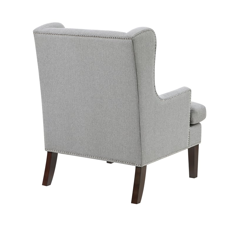 Pemberly Row Contemporary Textured Accent Chair in Gray Finish