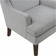 Pemberly Row Contemporary Textured Accent Chair in Gray Finish