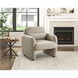 Pemberly Row Contemporary Boucle Accent Chair in Taupe Finish