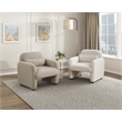 Pemberly Row Contemporary Boucle Accent Chair in Taupe Finish