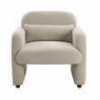 Pemberly Row Contemporary Boucle Accent Chair in Taupe Finish