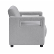 Pemberly Row Contemporary Boucle Accent Chair in Gray Finish