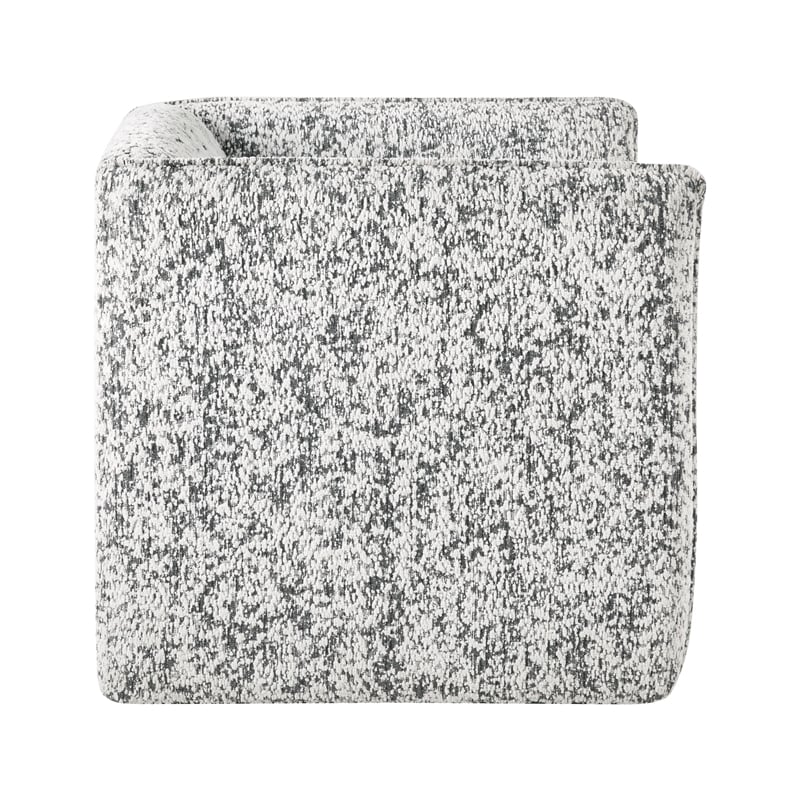 Pemberly Row Contemporary Jacquard Swivel Chair in Gray Finish