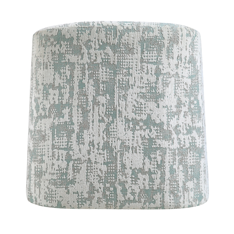 Pemberly Row Traditional Jacquard Swivel Chair in Green Finish