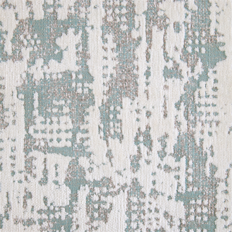 Pemberly Row Traditional Jacquard Swivel Chair in Green Finish