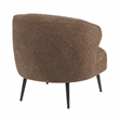 Pemberly Row Contemporary Boucle Accent Chair in Brown Finish