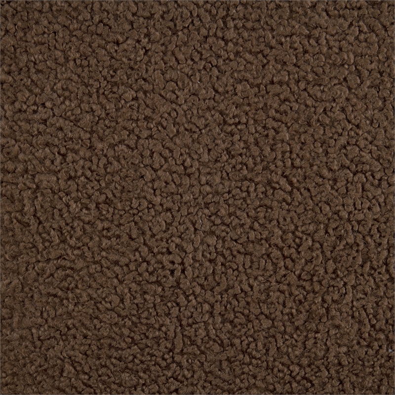 Pemberly Row Contemporary Boucle Accent Chair in Brown Finish